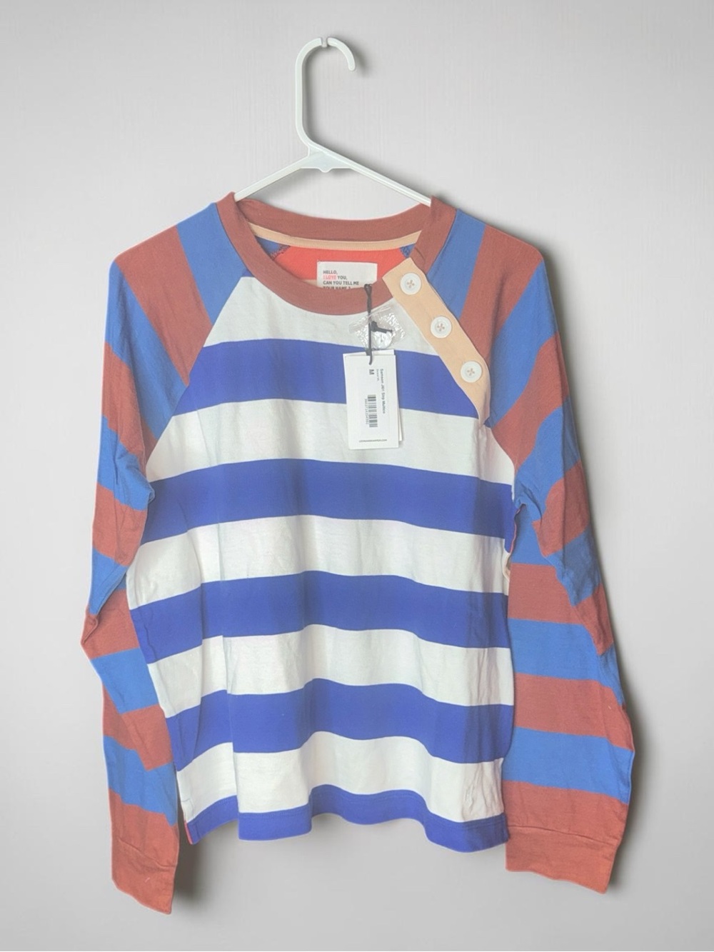 Leon & Harper Samson Strp Striped Sweatshirt Colorful Multicolor Size M NWT! - Picture 6 of 11